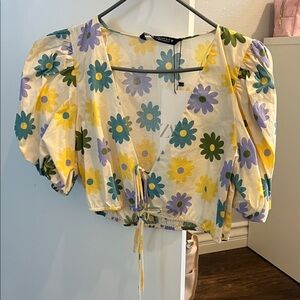 Zara Floral Crop Top